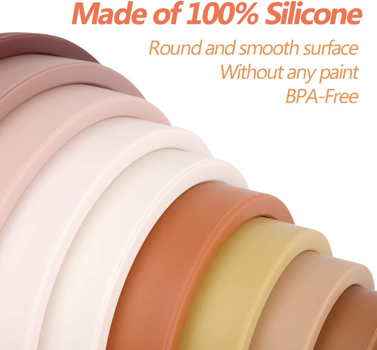 Silicone Stacking & Teething Rainbow shaped Holiday Sensory