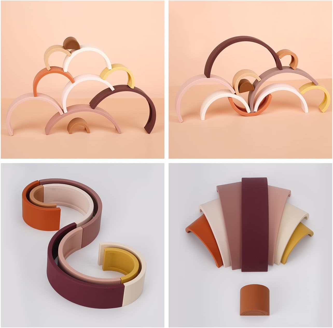 Silicone Stacking & Teething Rainbow shaped Holiday Sensory