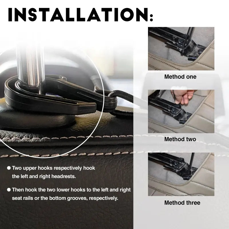 Car Net Barrier with stretchable storage bag for safety driving kids