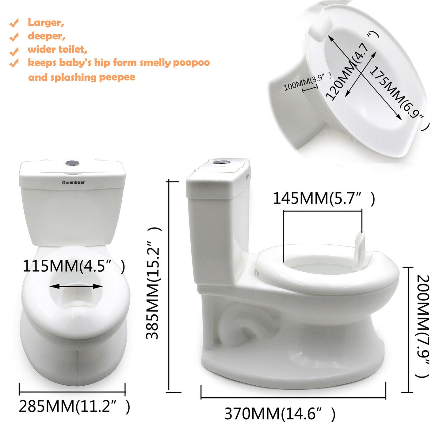 Potty Training Toilet White Holiday Bathtime